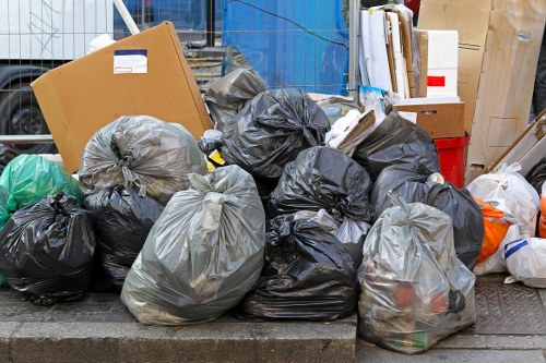 Trucks involved in waste removal services in Norwood