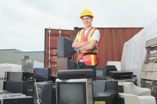 Variety of items being sorted for home clearance